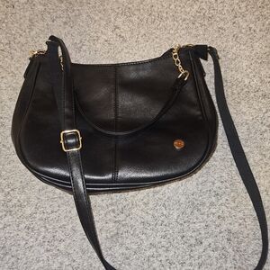 Black Leather Shoulder Bag